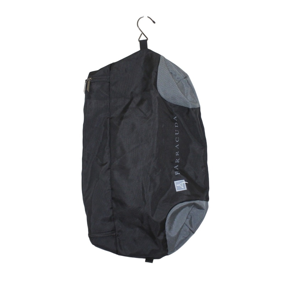 Barracuda travel lightweight zippered duffel bag hanging hook black gray luggage